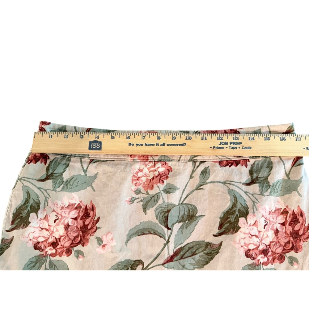 Ann Taylor Loft Floral Print Hydrangea Skirt Sz 12 Cotton Cottagecore Coquette - Picture 5 of 9